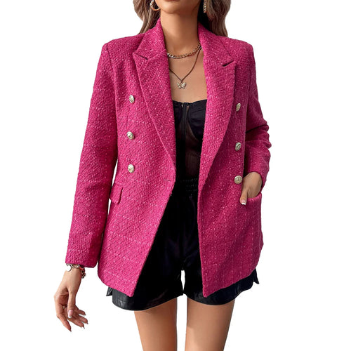 Double Breasted Tweed Blazer