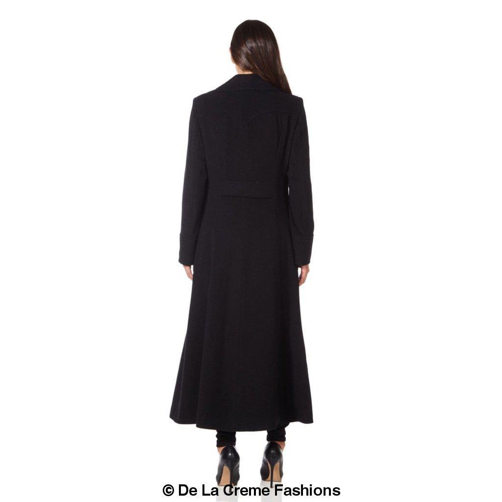 Wool and Cashmere Blend Double Breasted Maxi Coat