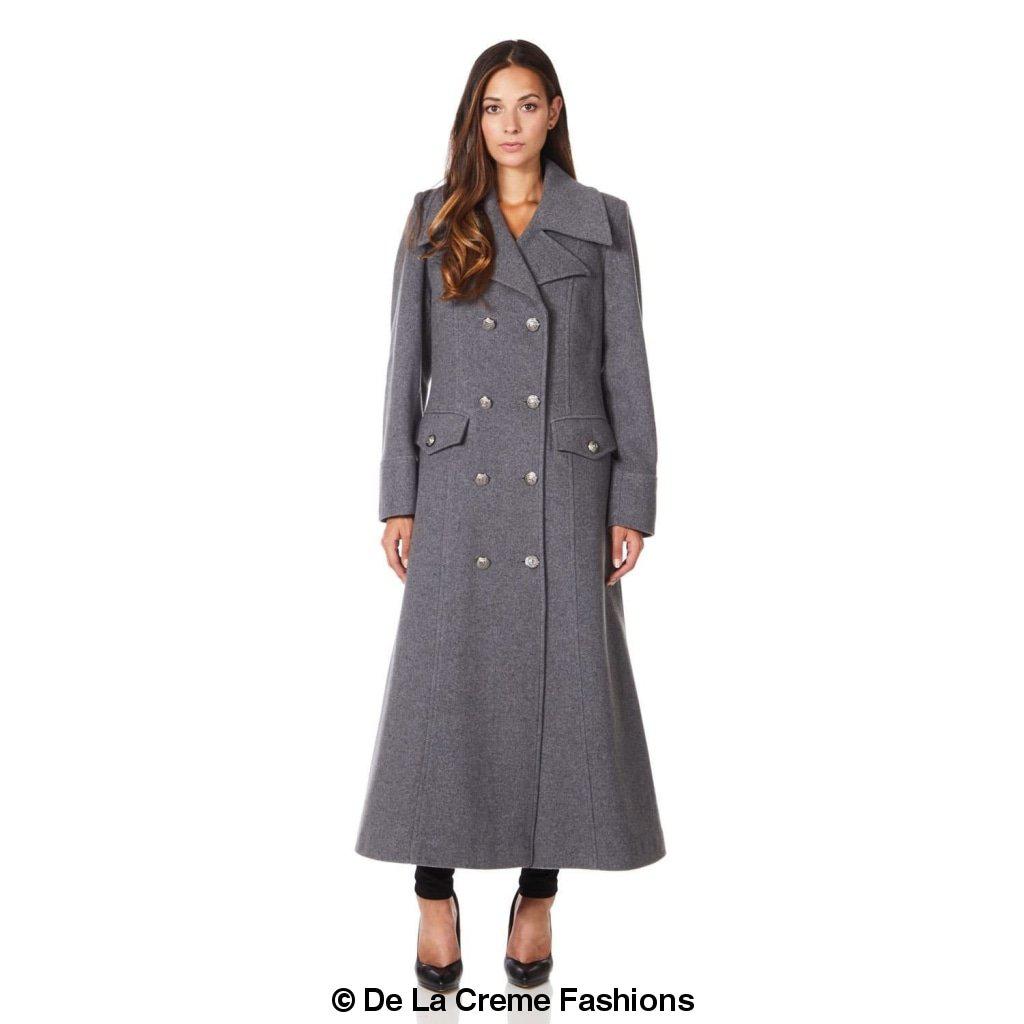 Wool and Cashmere Blend Double Breasted Maxi Coat