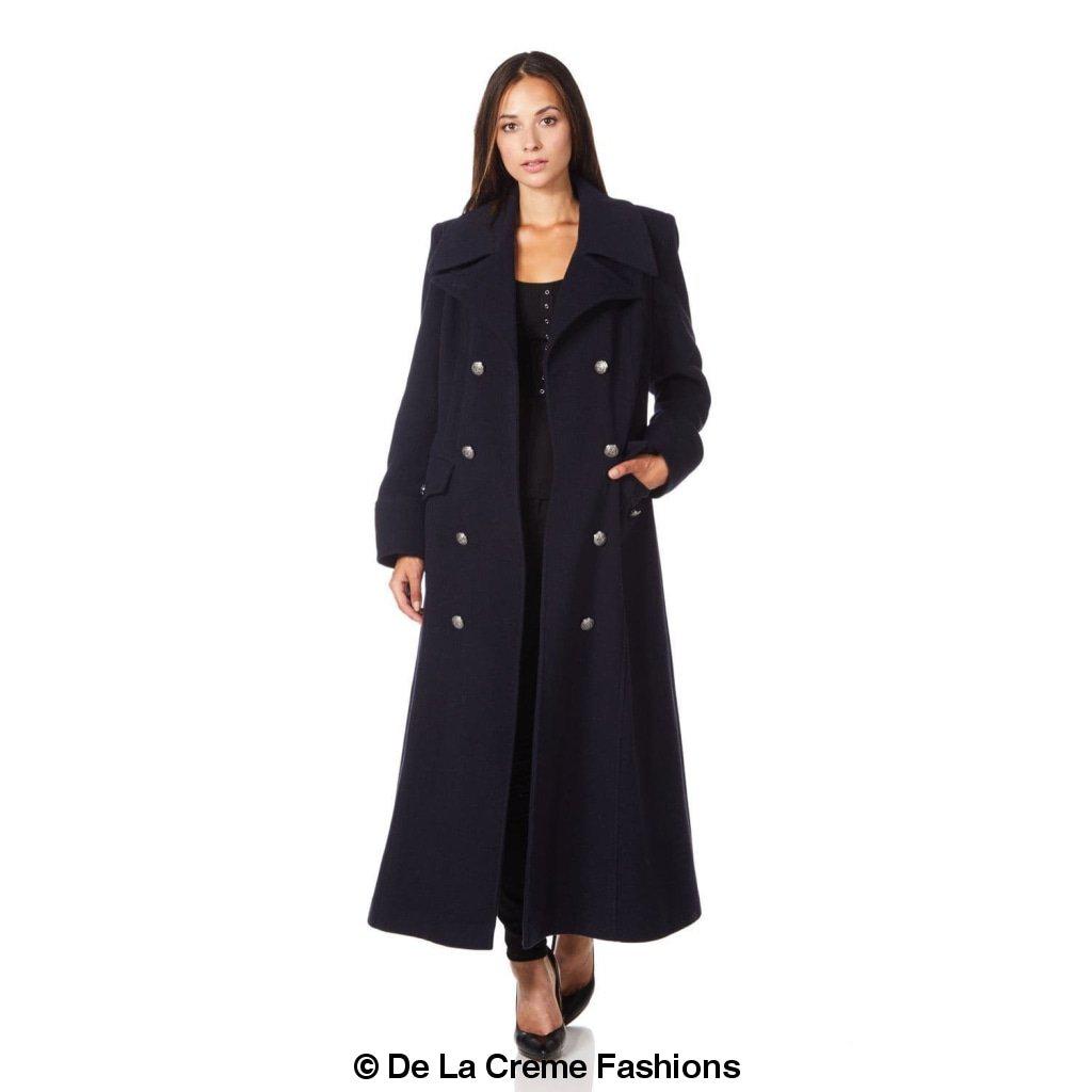 Wool and Cashmere Blend Double Breasted Maxi Coat