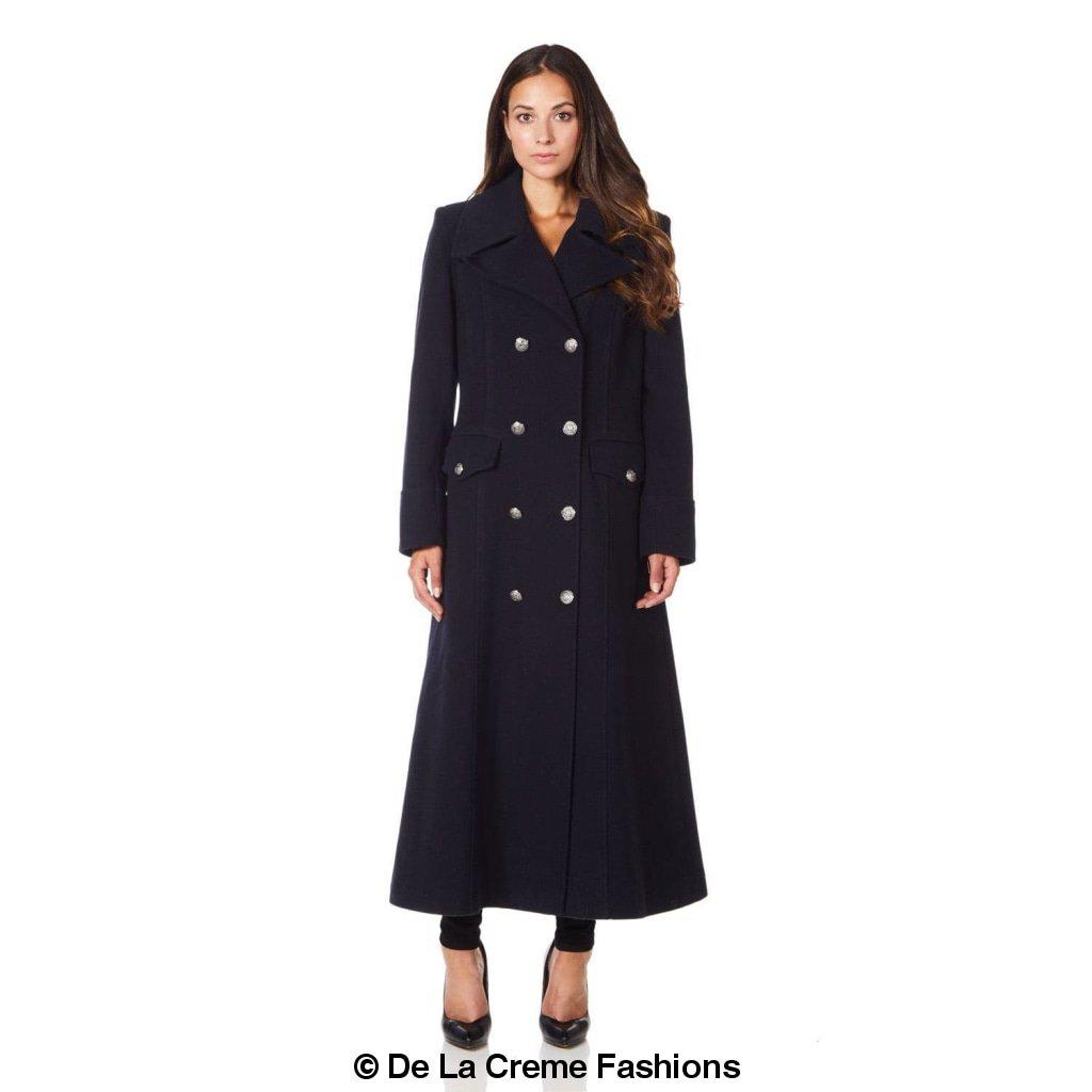 Wool and Cashmere Blend Double Breasted Maxi Coat