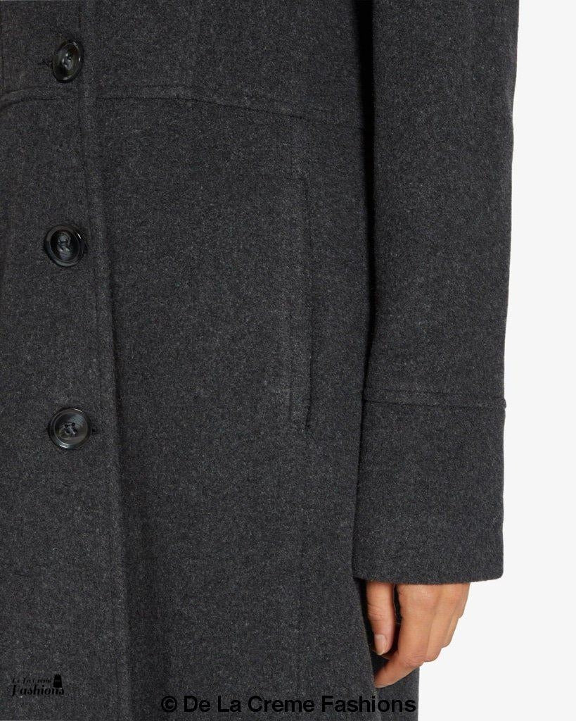 Slim Fit Wool Blend Longline Maxi Coat