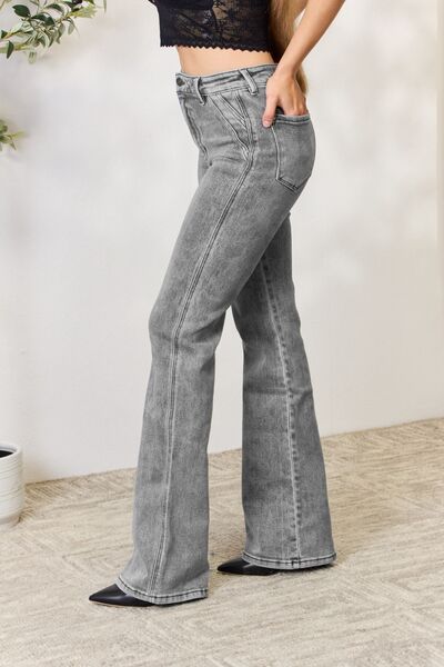 High Waist Slim Flare Jeans