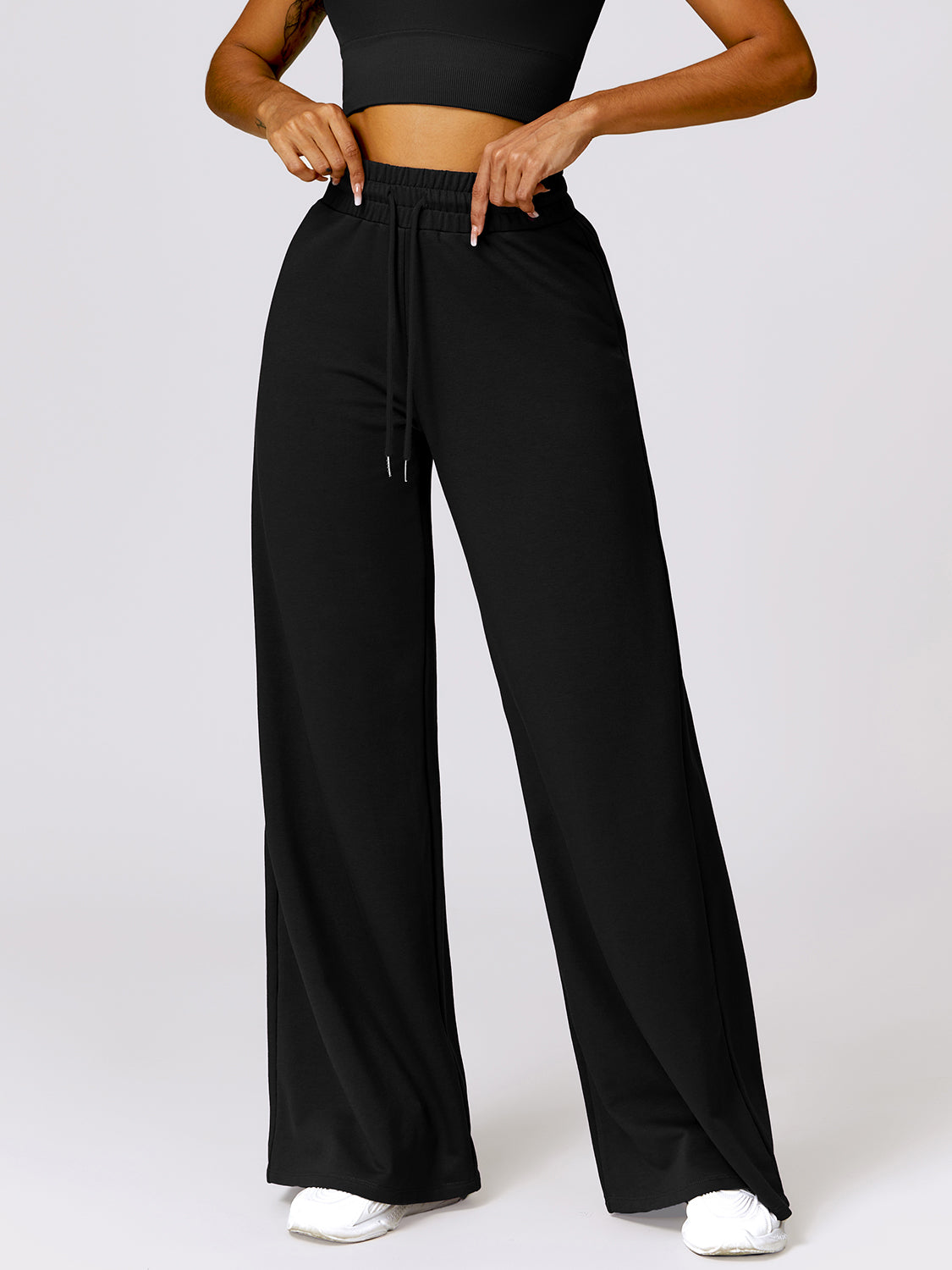 Drawstring High Waist Active Pants