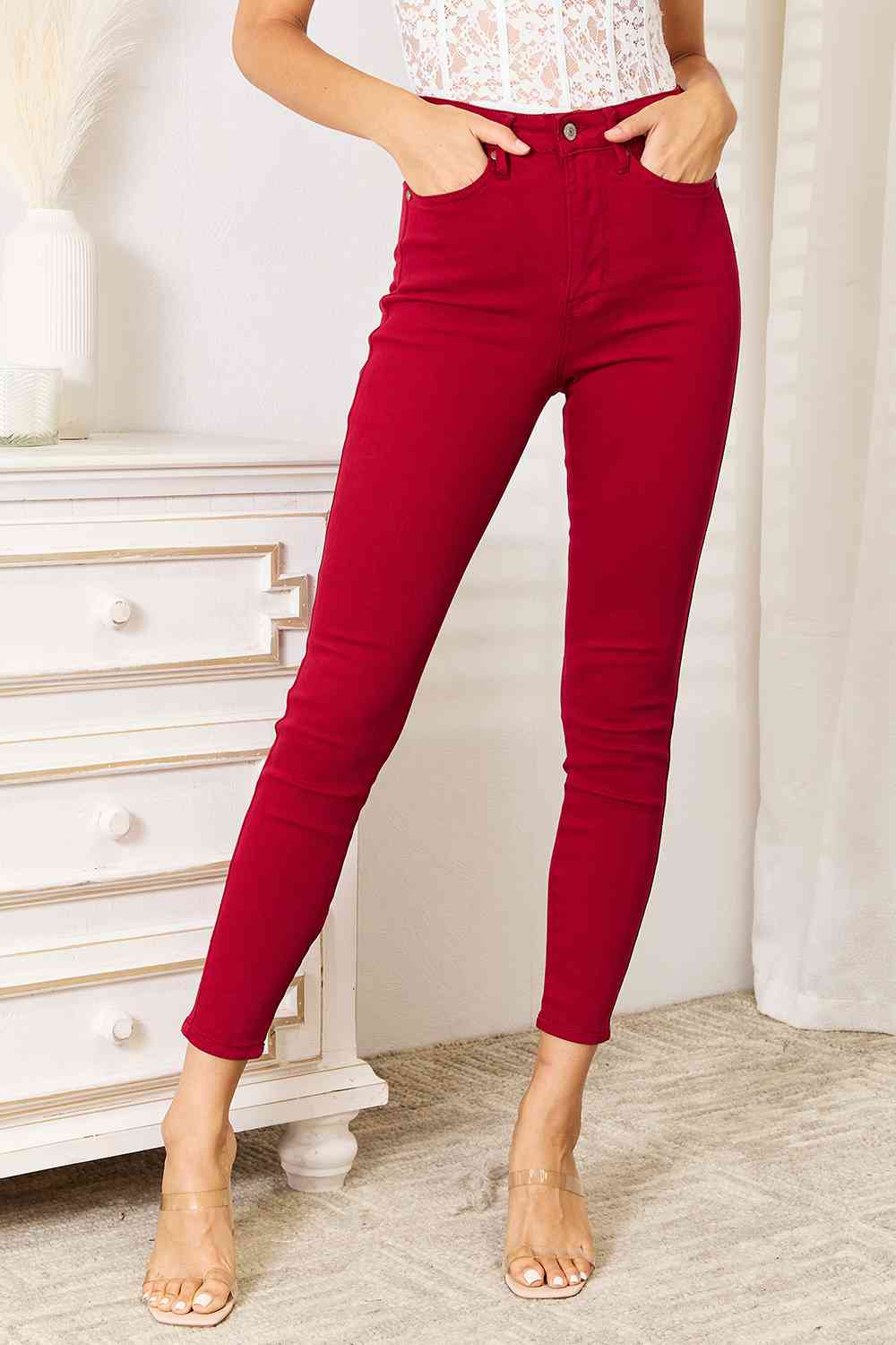 Waist Tummy Control Skinny Jeans