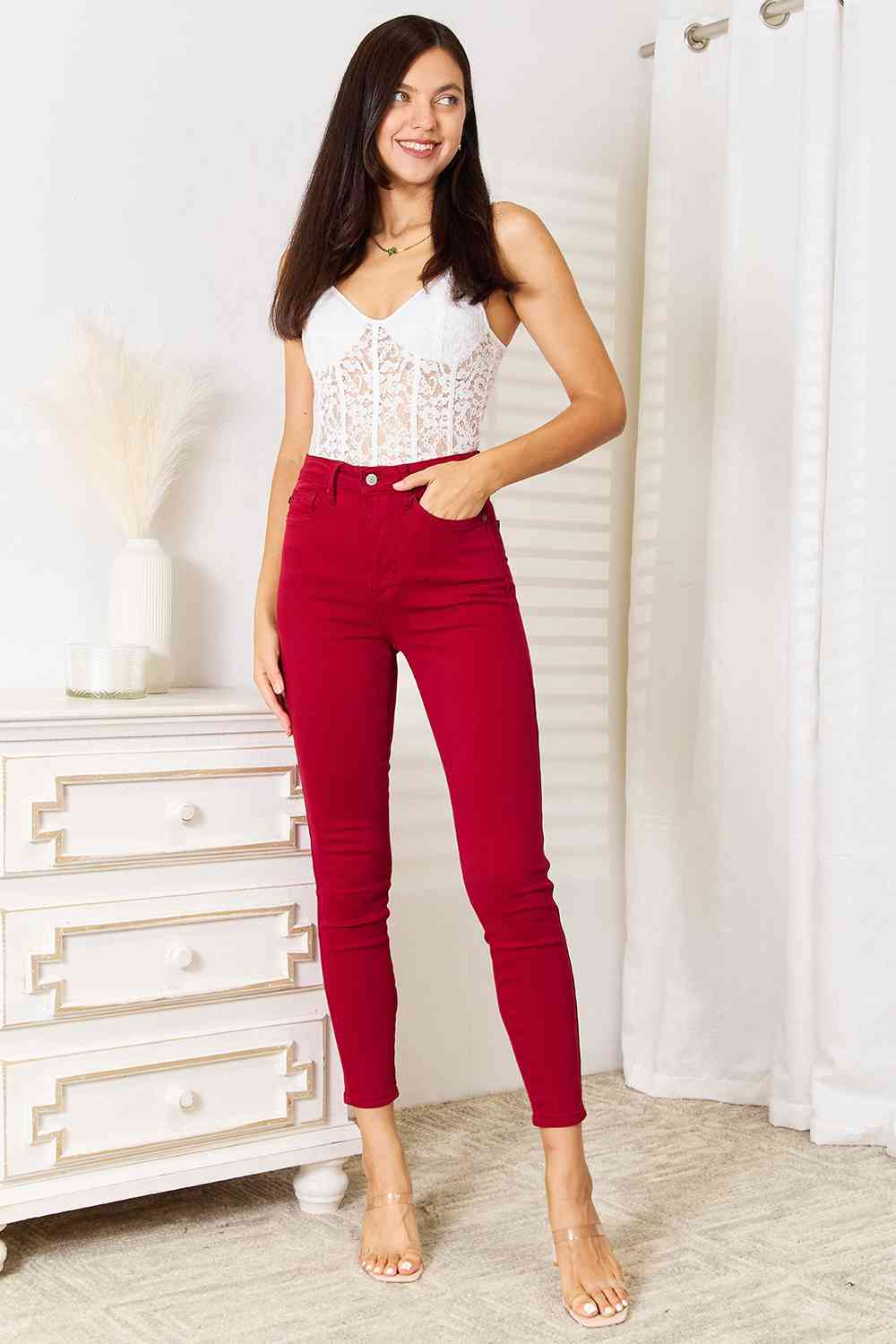 Waist Tummy Control Skinny Jeans